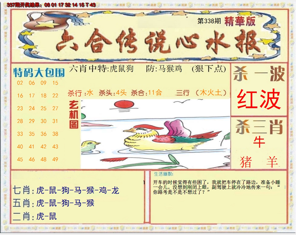 2024338期六合传说(心水版)