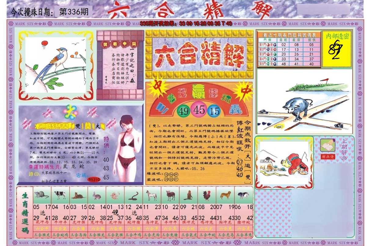 2024336期六合精解A