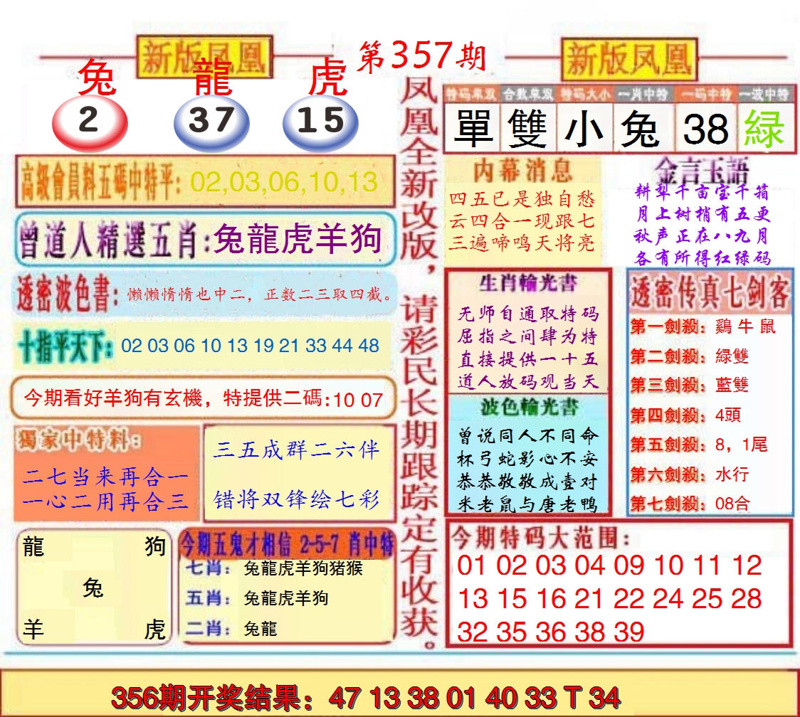 2024357期另二代凤凰报