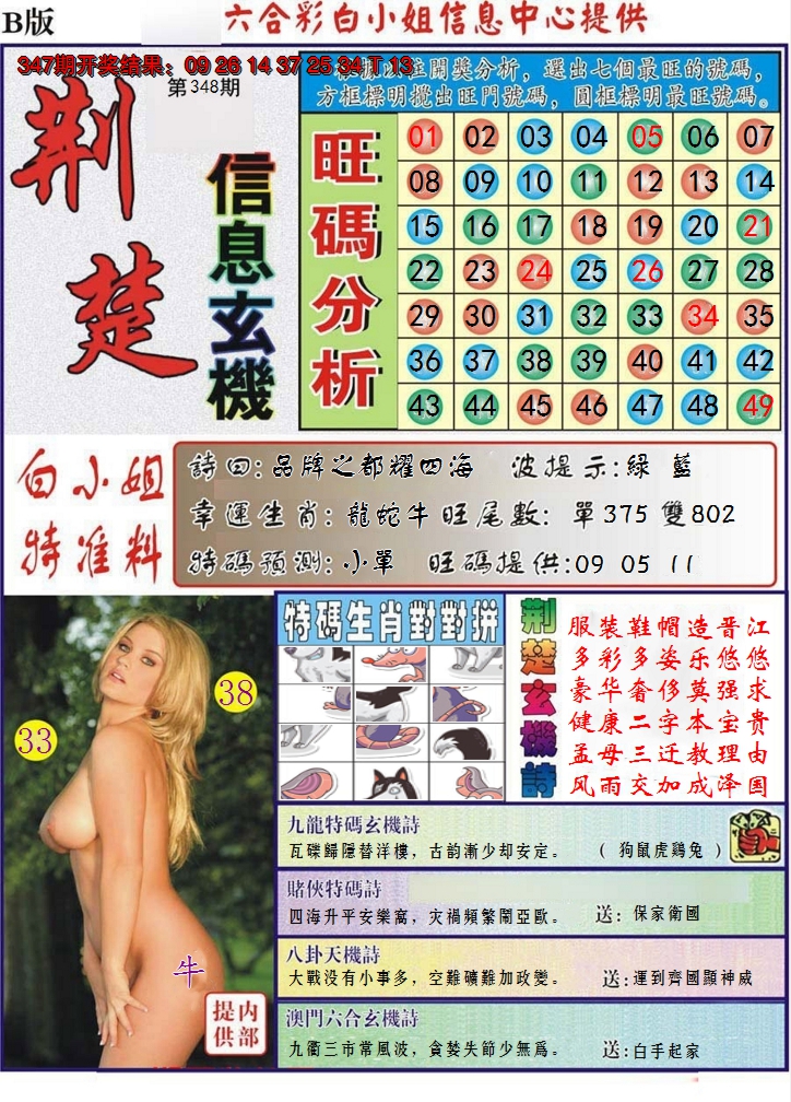 2024348期荆楚信息玄机B