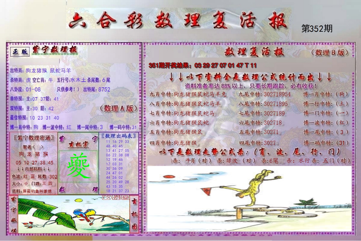 2024352期数理复活报