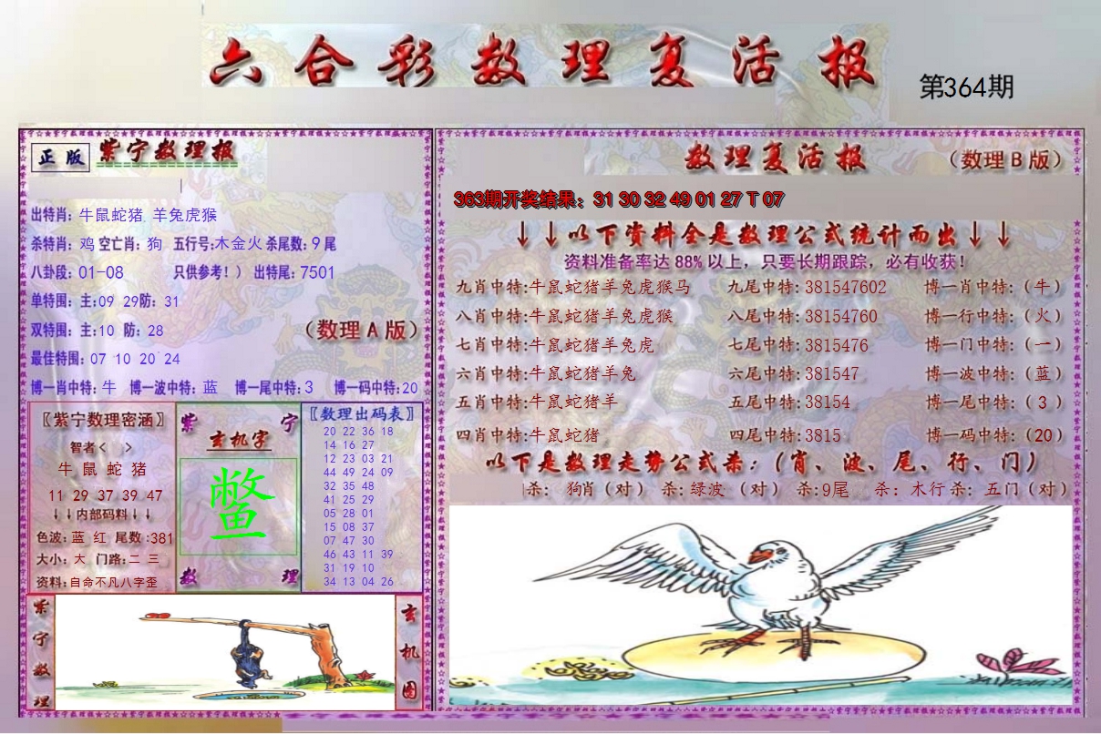 2024364期数理复活报