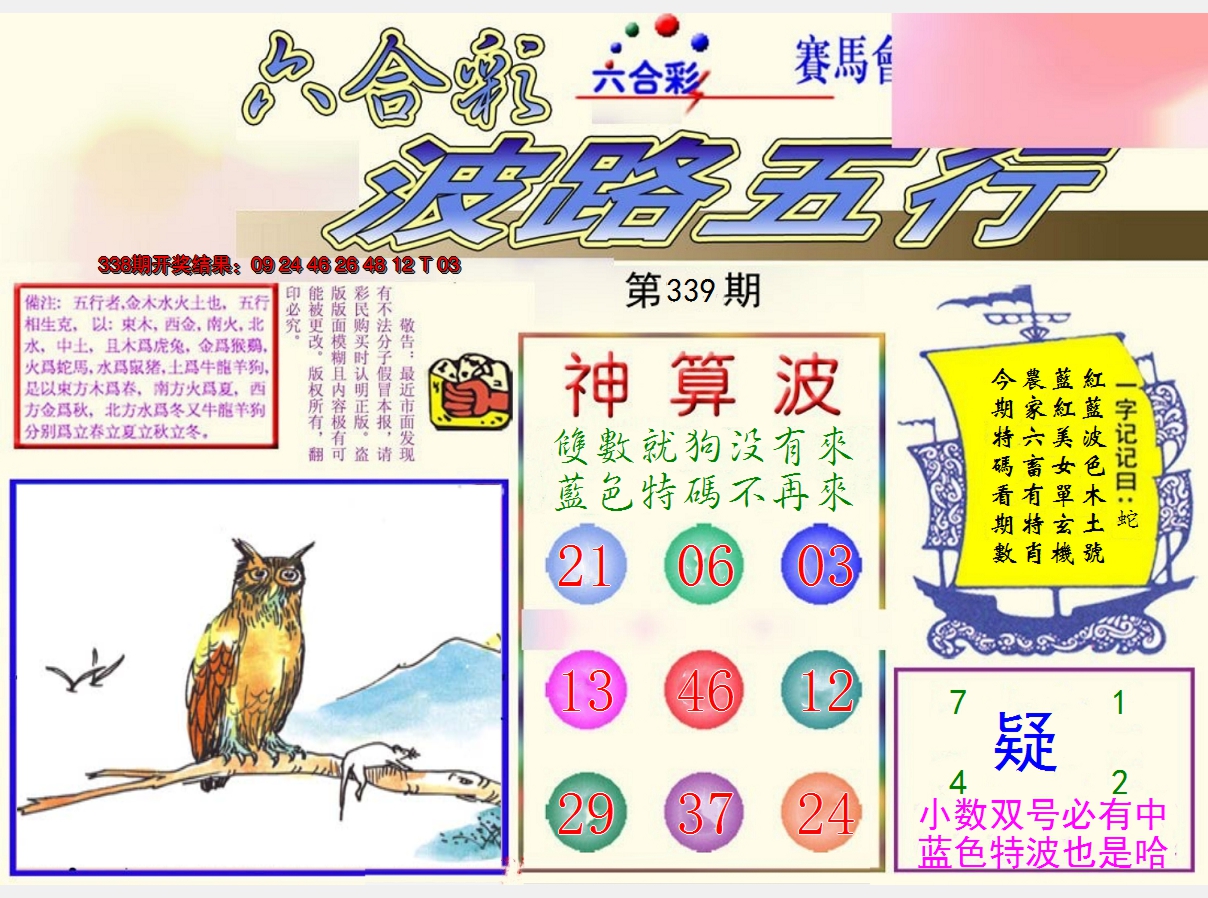 2024339期波路五行