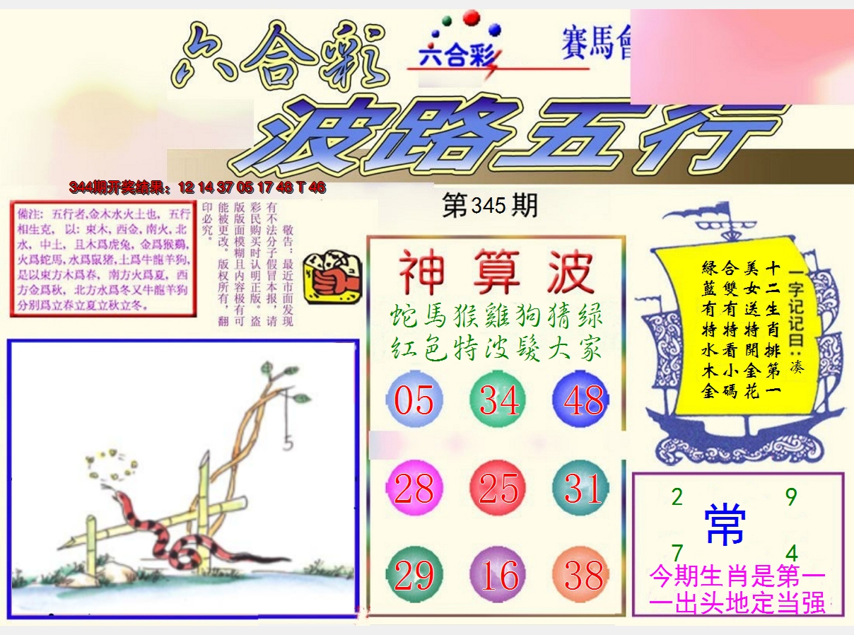 2024345期波路五行