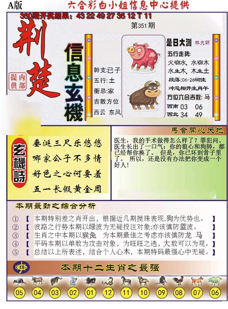 2024351期荆楚信息玄机A
