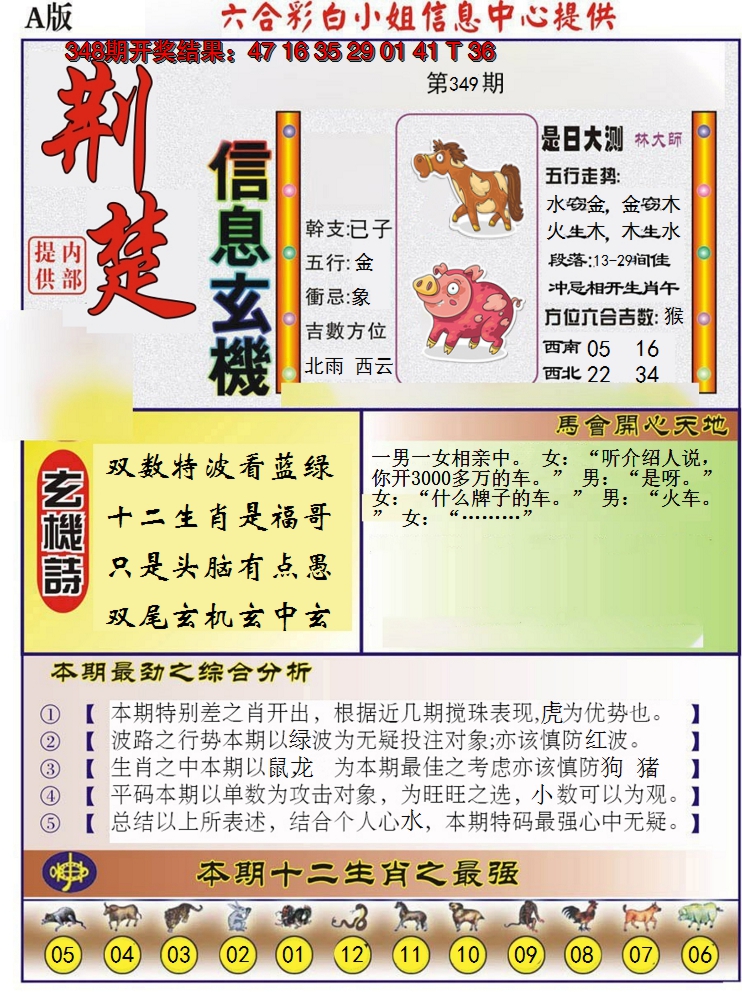 2024349期荆楚信息玄机A