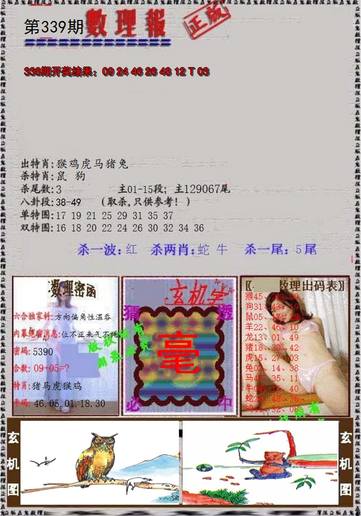 2024339期数理报