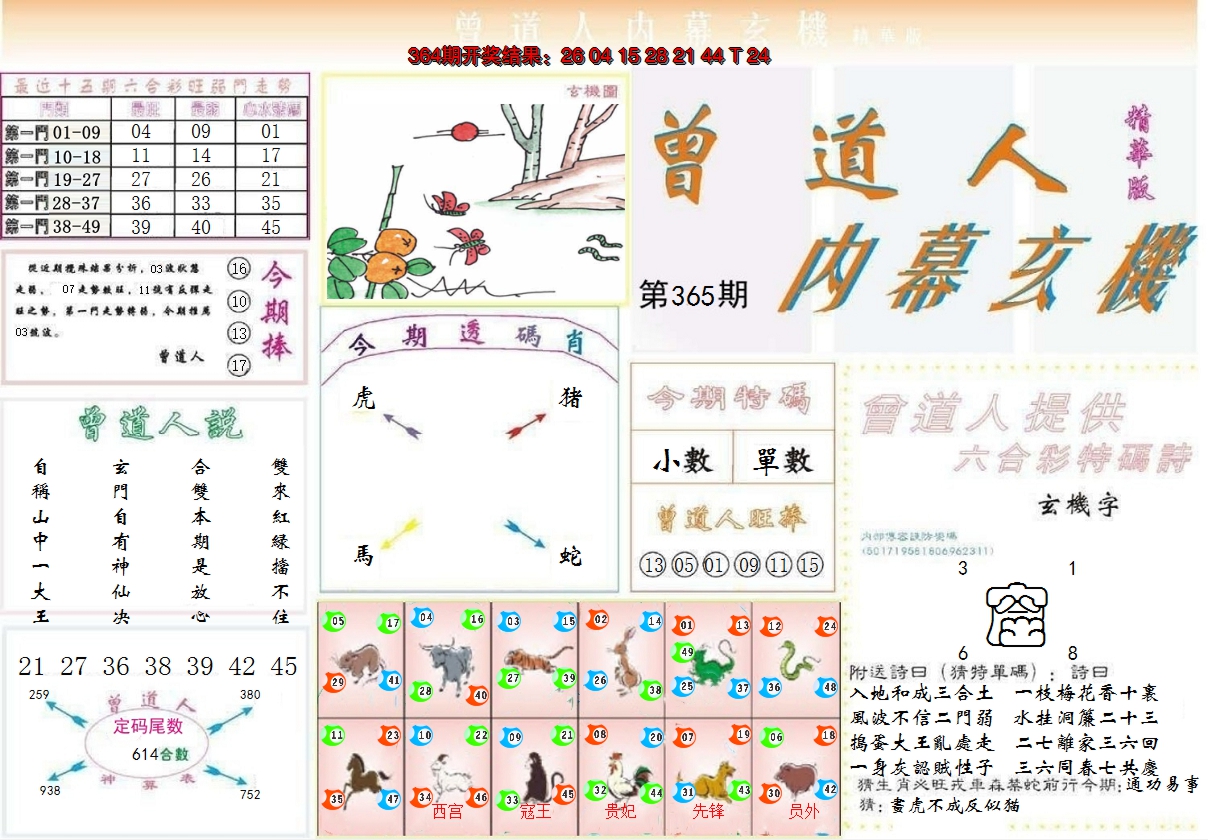 2024365期曾道人内幕精华版