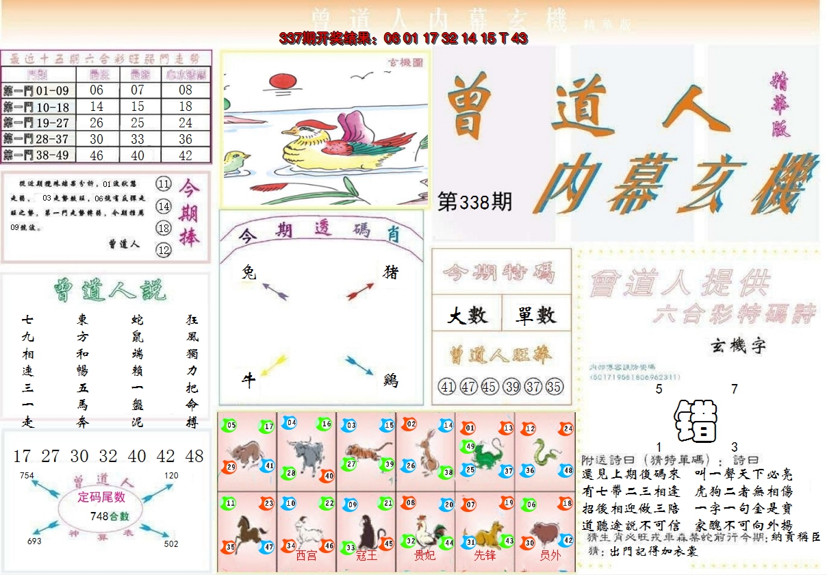 2024338期曾道人内幕精华版
