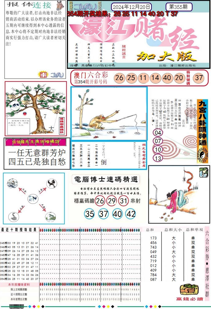 2024355期濠江赌经A加大版