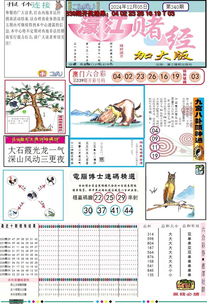 2024340期濠江赌经A加大版