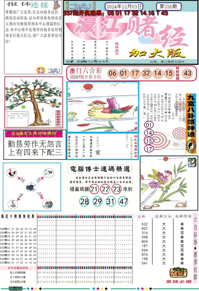 2024338期濠江赌经A加大版
