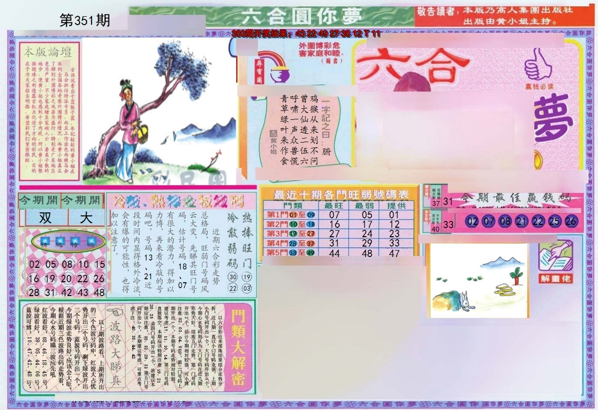 2024351期(新版)六合圆你梦A