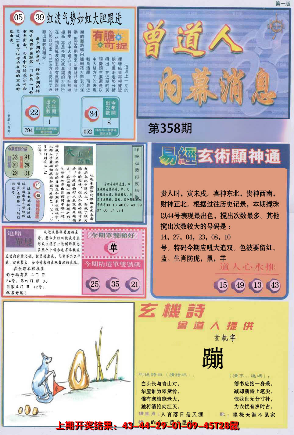 2024358期曾道人内幕消息A