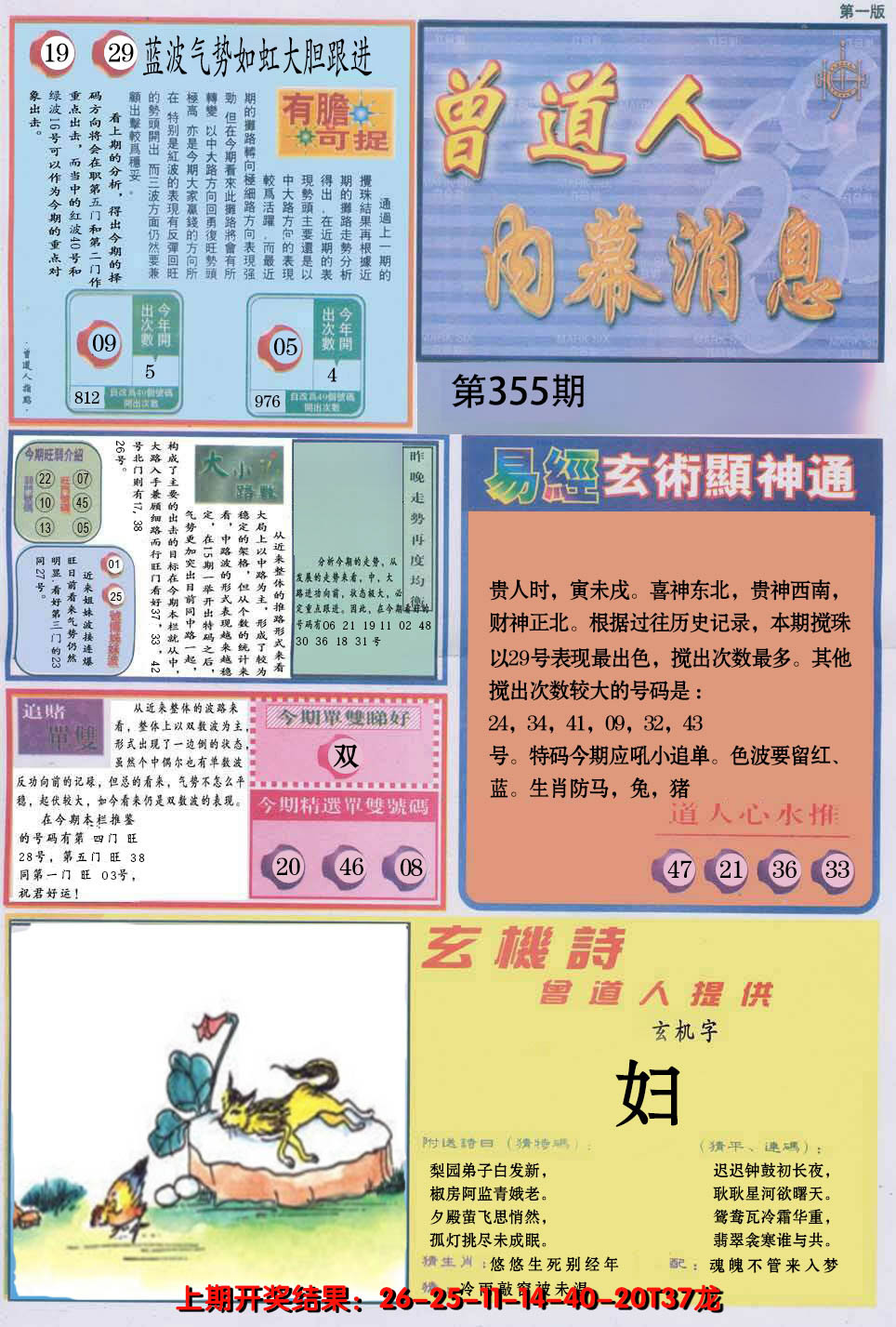 2024355期曾道人内幕消息A