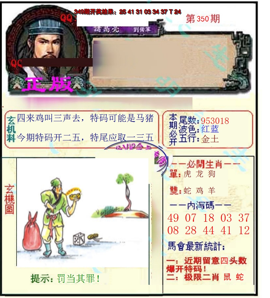 2024350期正宗孔明