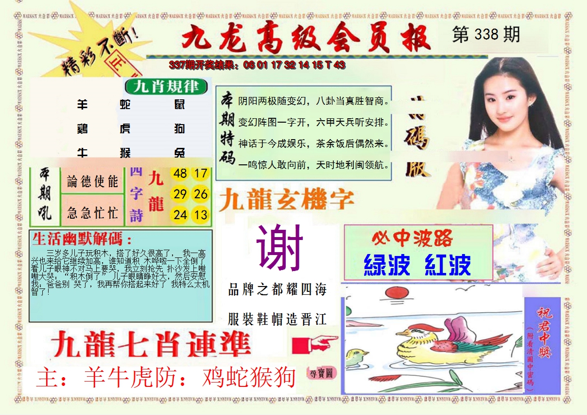 2024338期九龙高级会员报