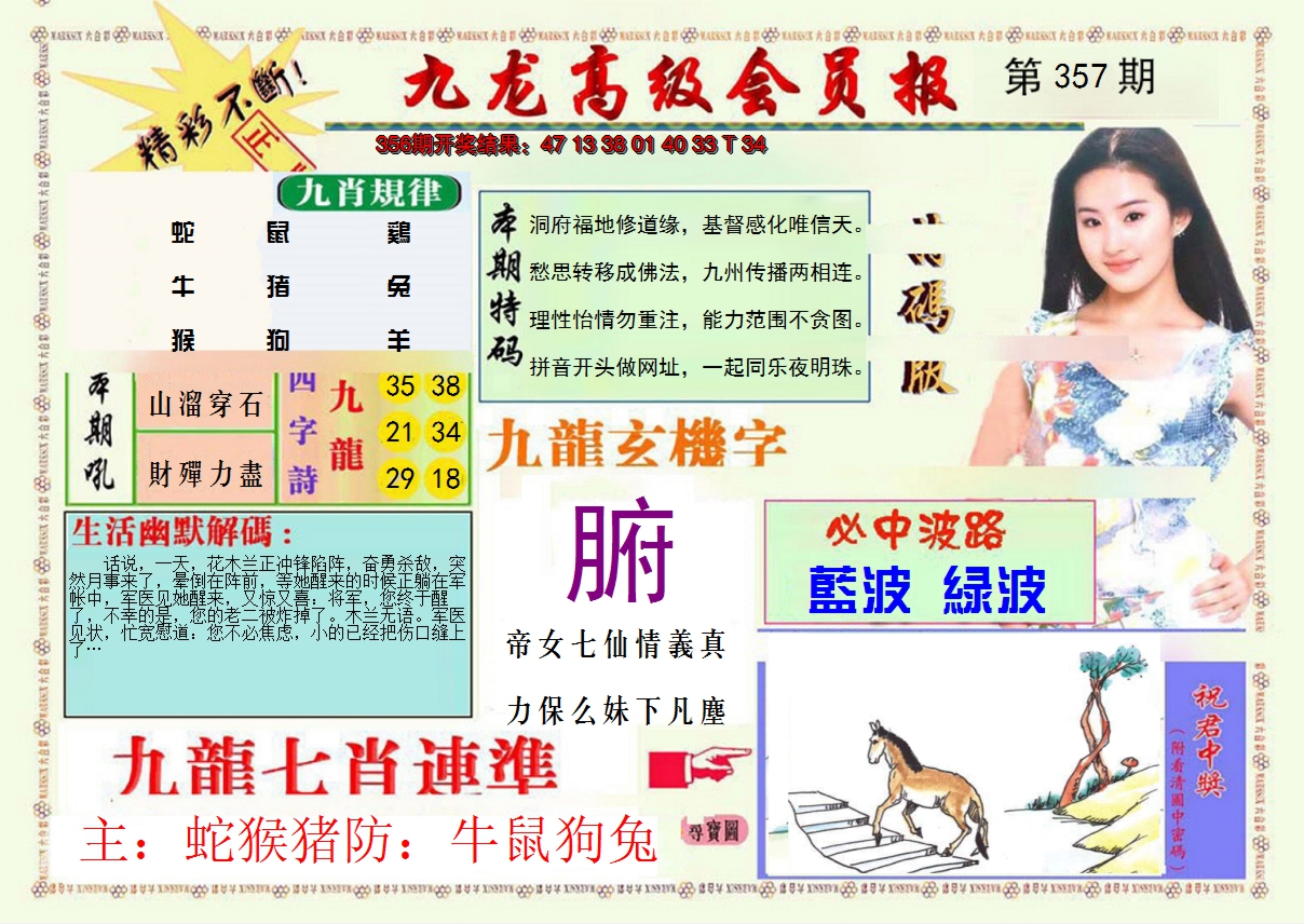 2024357期九龙高级会员报