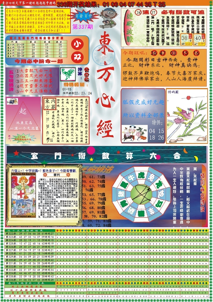 2024337期东方心经A