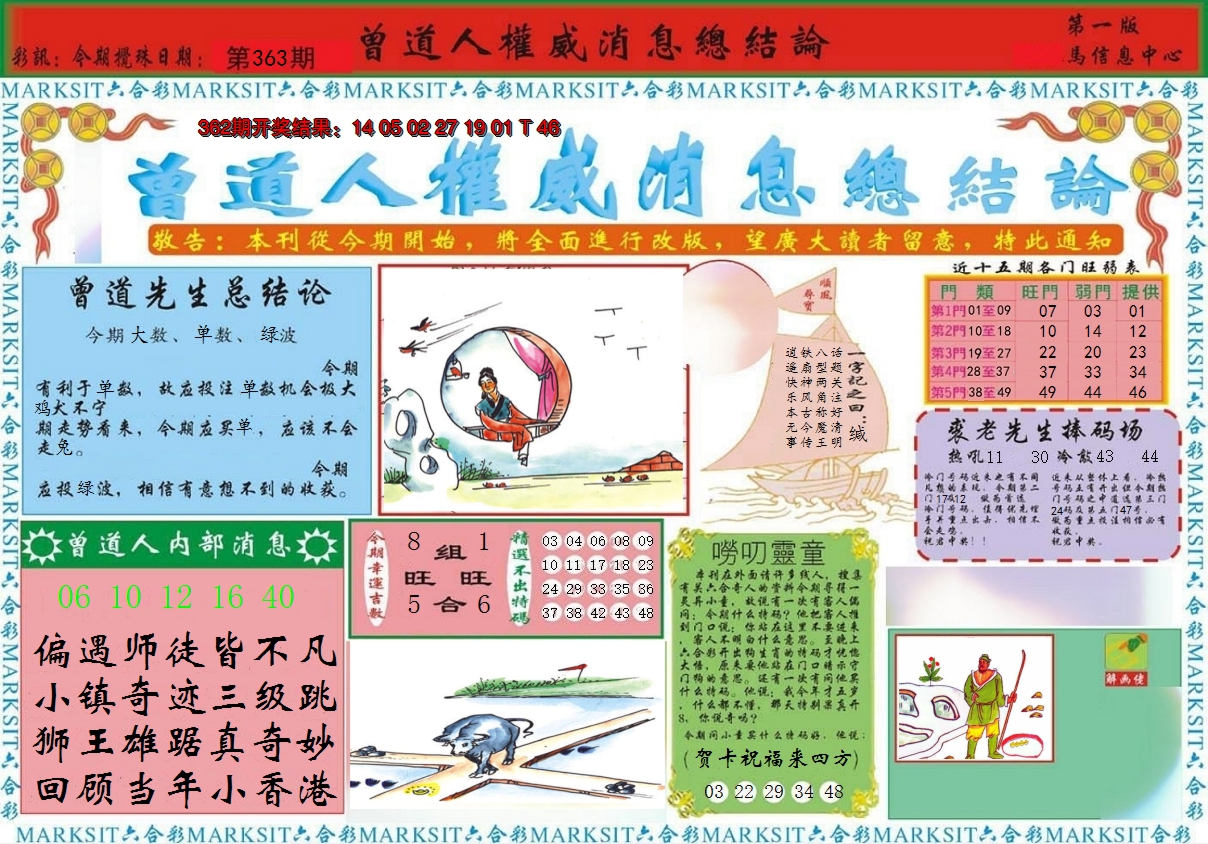2024363期曾道人权威消息A