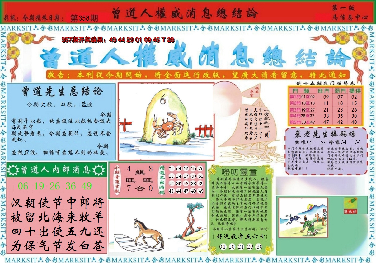 2024358期曾道人权威消息A