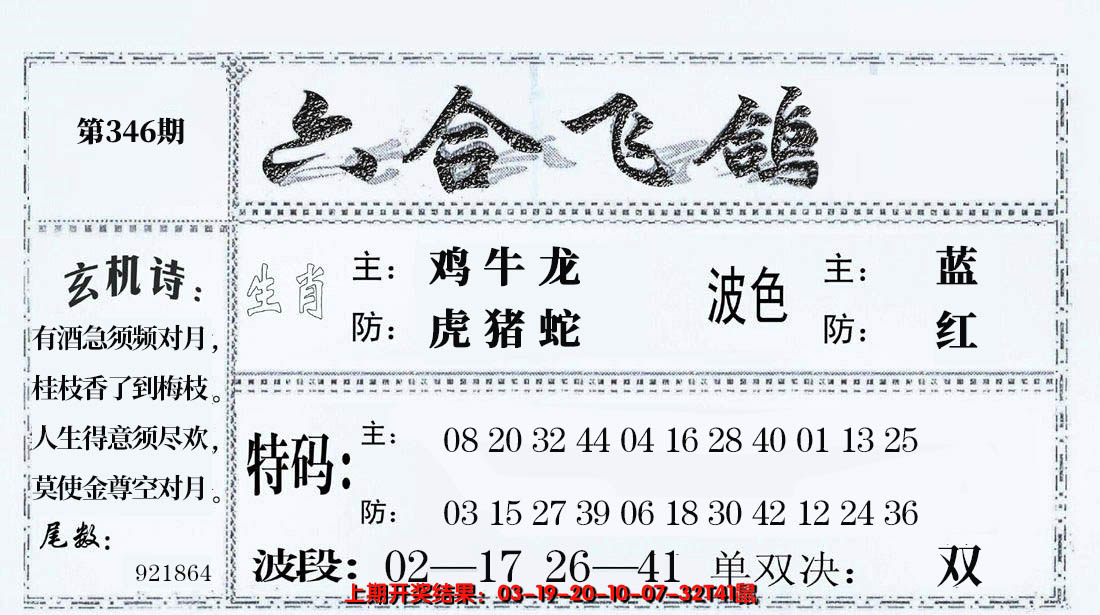 2024346期六合飞鸽