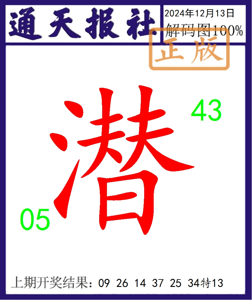 2024348期通天报解码图