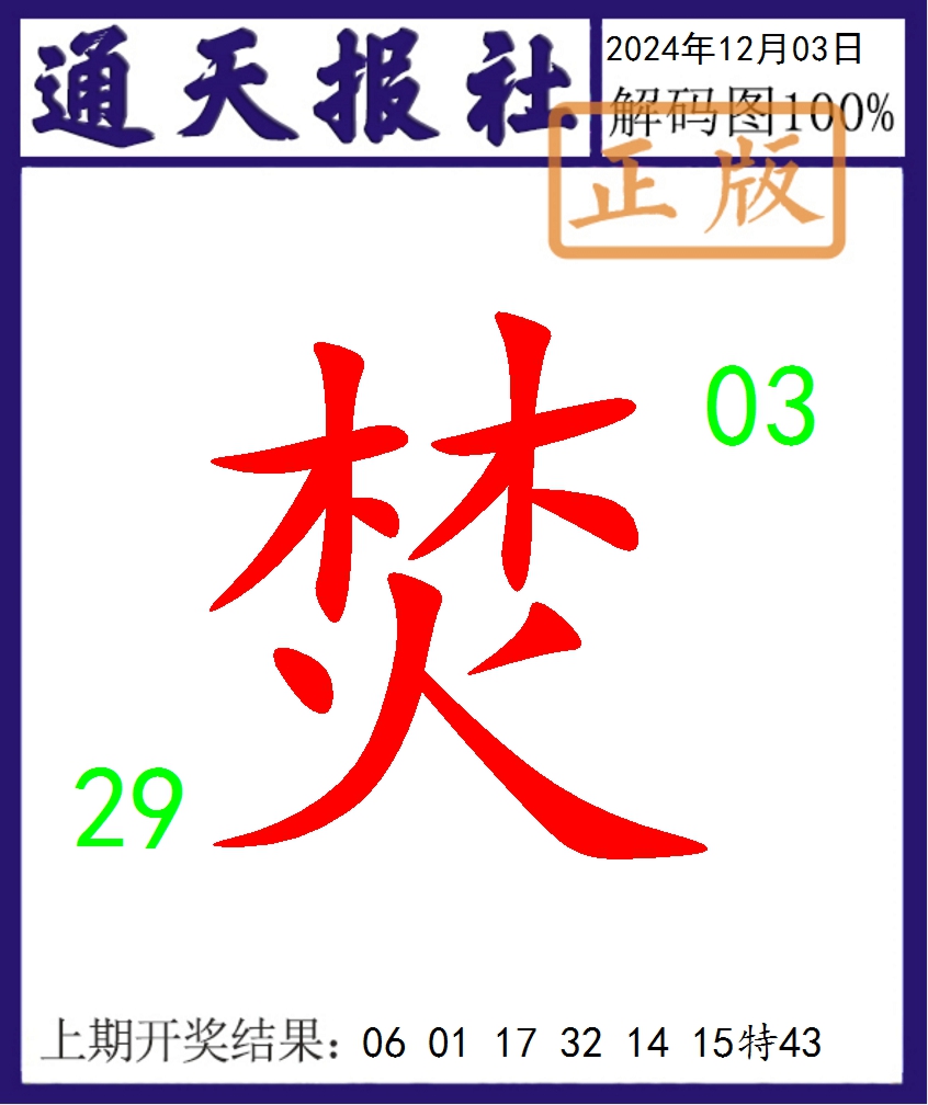 2024338期通天报解码图