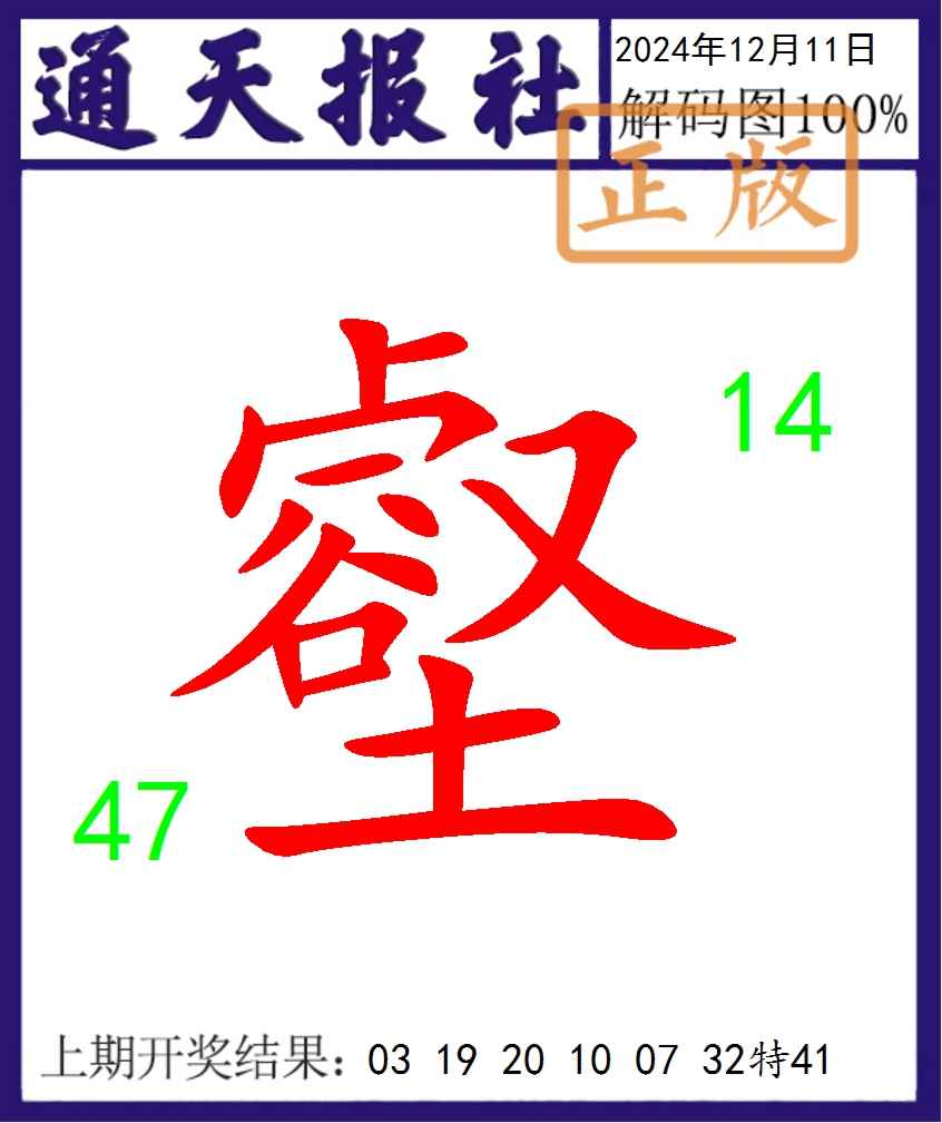 2024346期通天报解码图