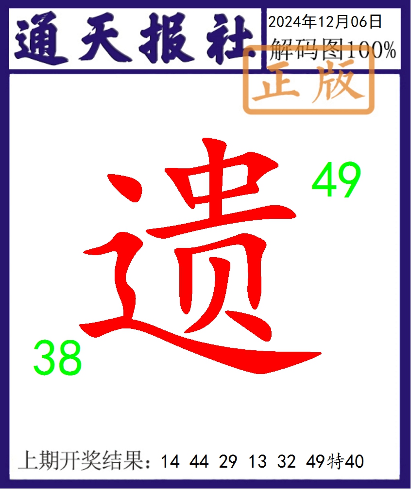 2024341期通天报解码图