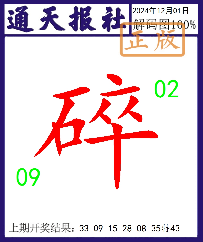 2024336期通天报解码图