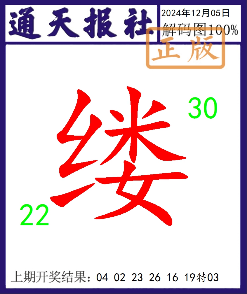 2024340期通天报解码图