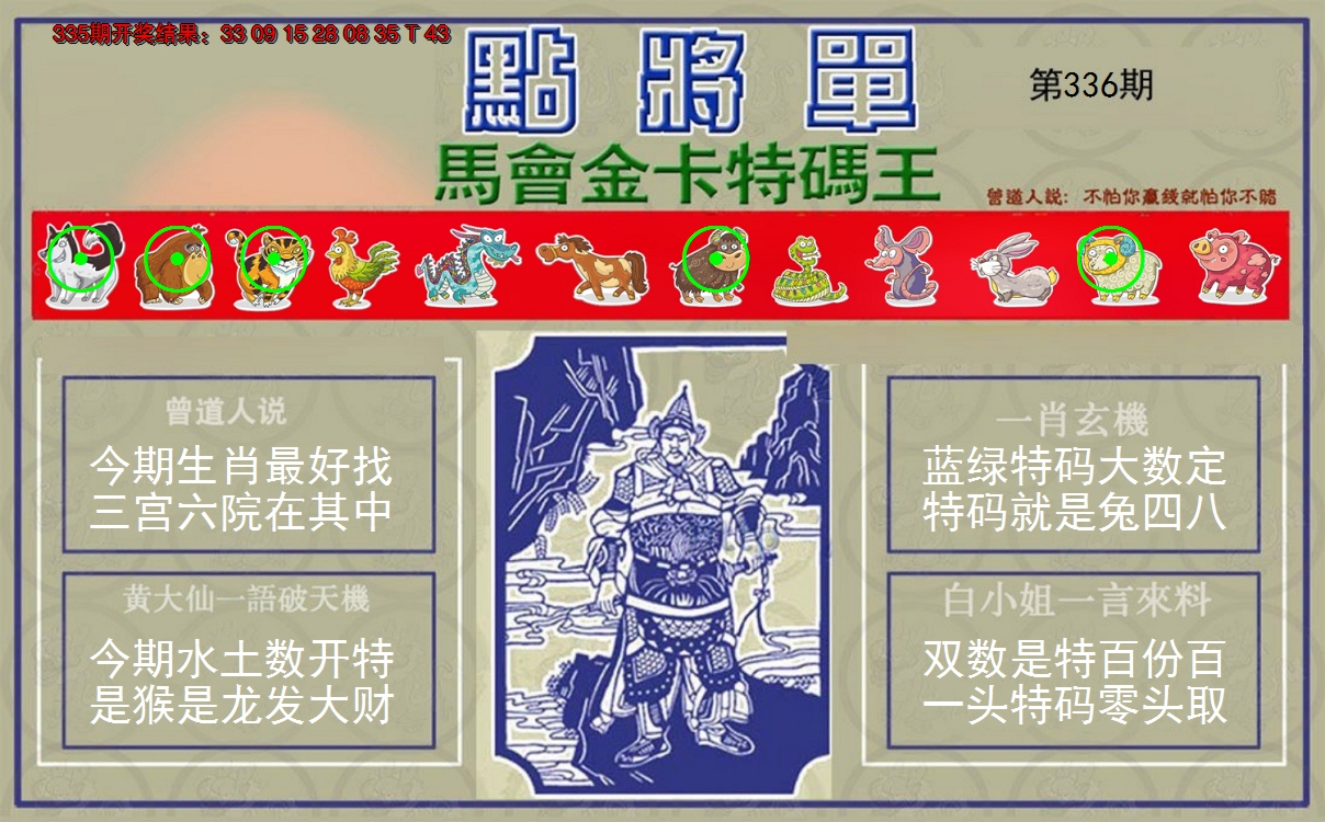 2024336期点将单