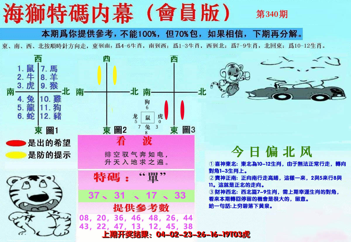 2024340期另版海狮特码内幕报