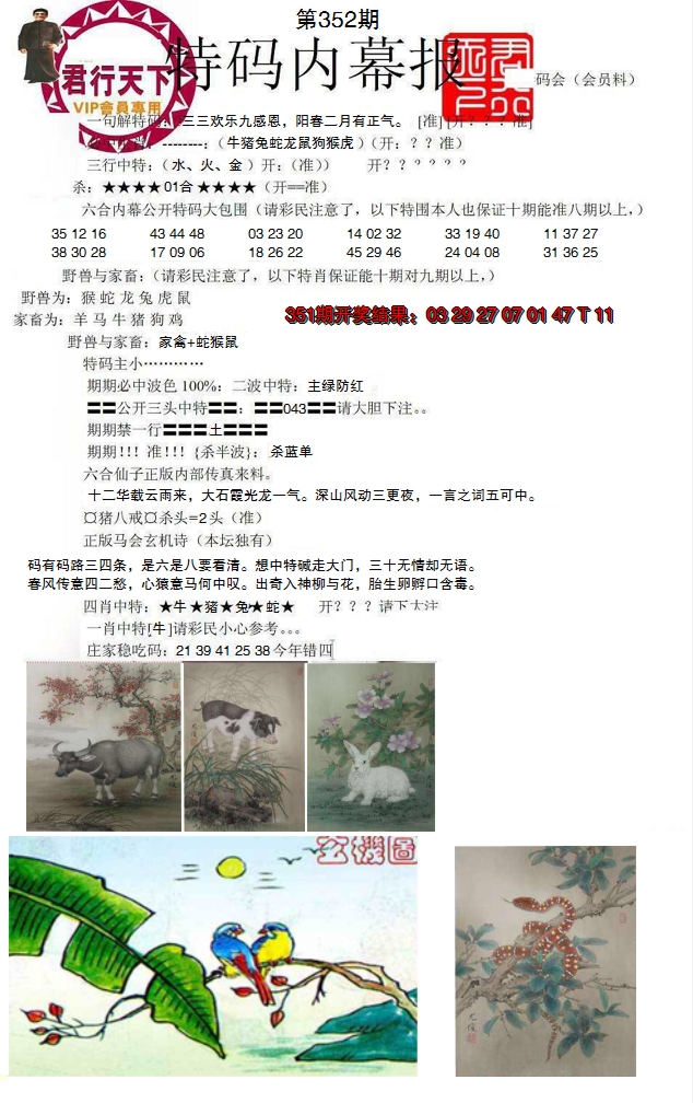 2024352期特码内幕报