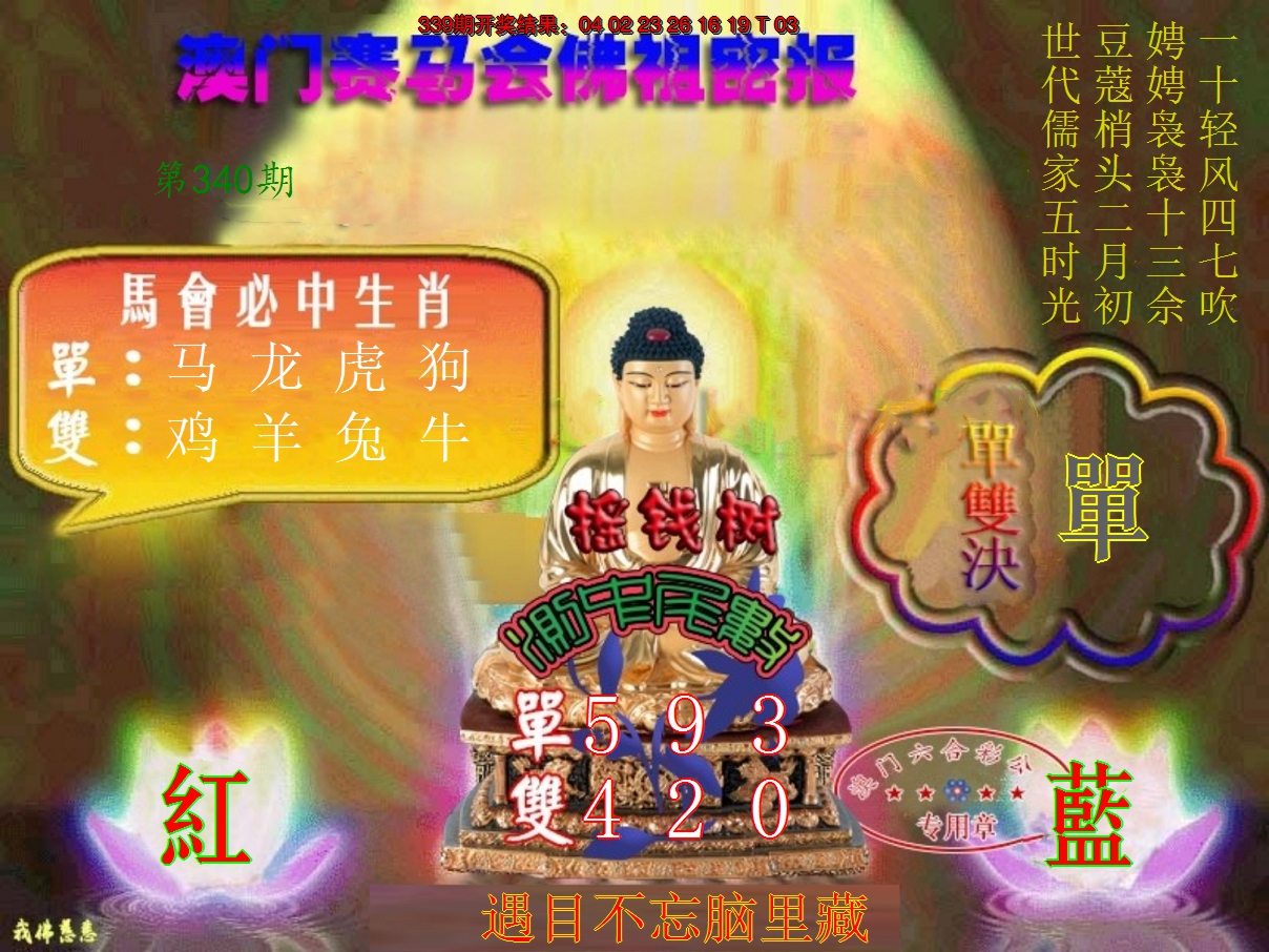 2024340期佛主密报-莲花双宝