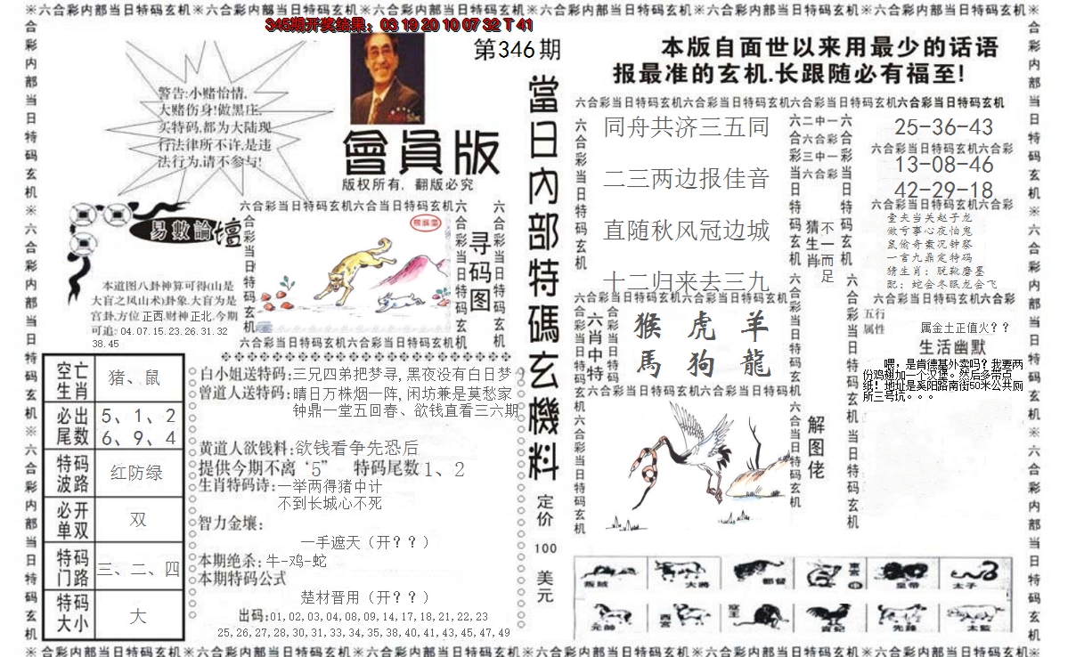 2024346期当日特码玄机报