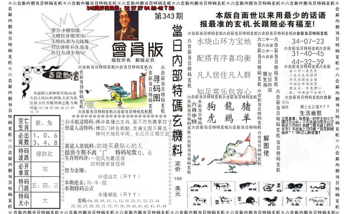 2024343期当日特码玄机报