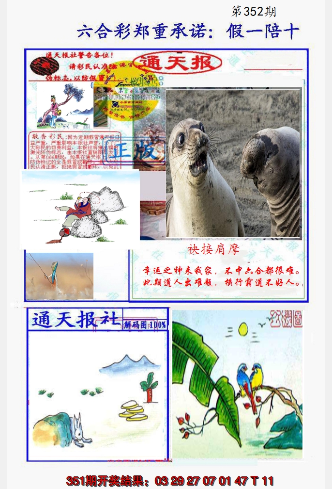 2024352期假一陪十通天报