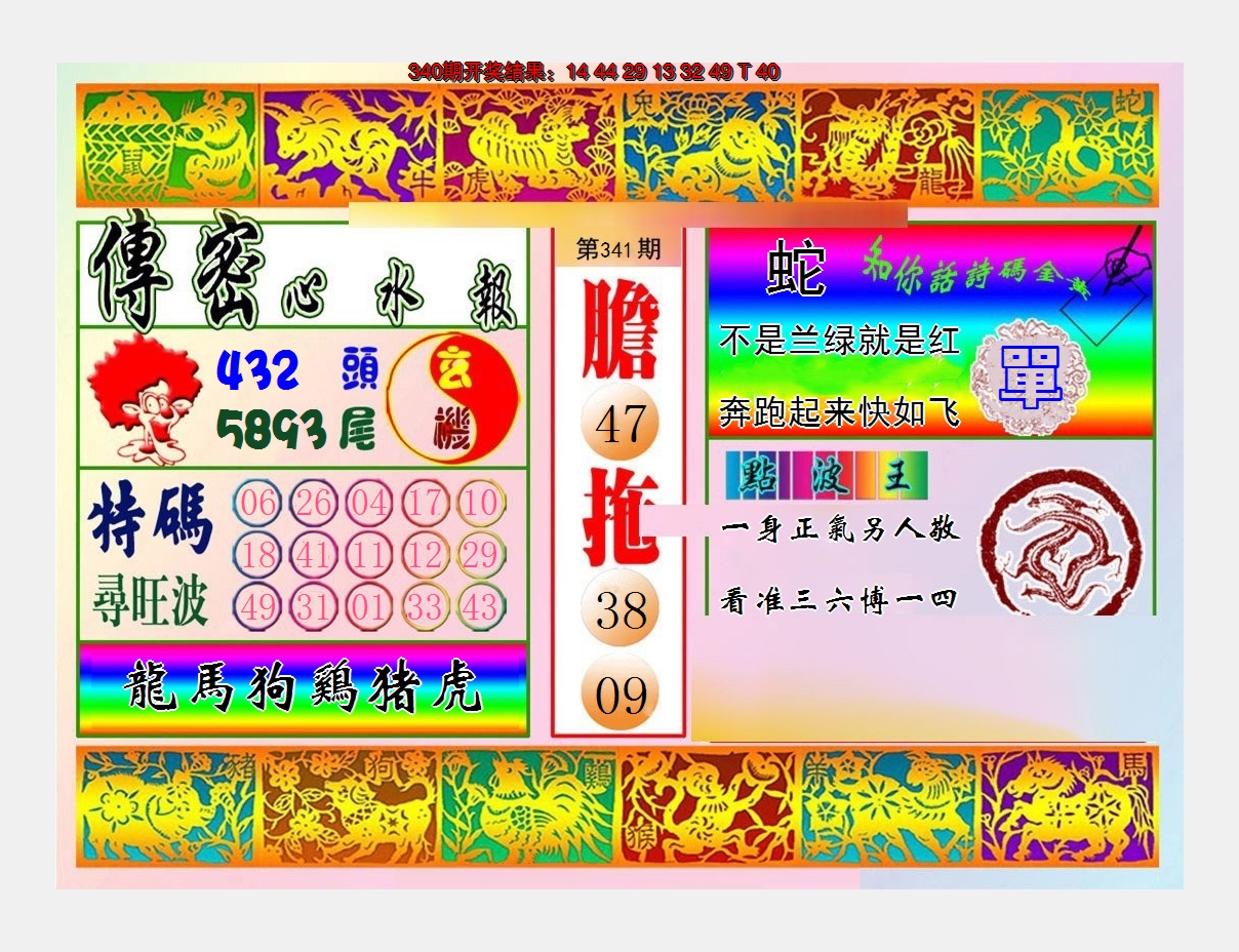 2024341期传密心水报