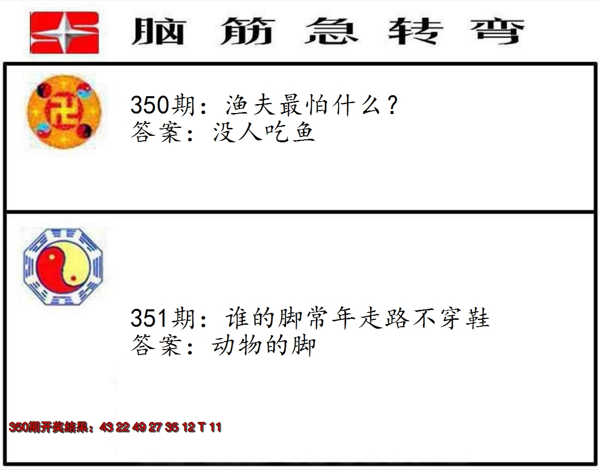 2024351期脑筋急转弯