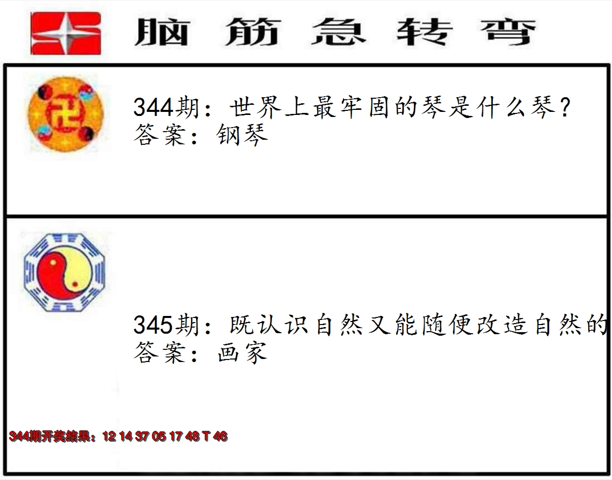 2024345期脑筋急转弯