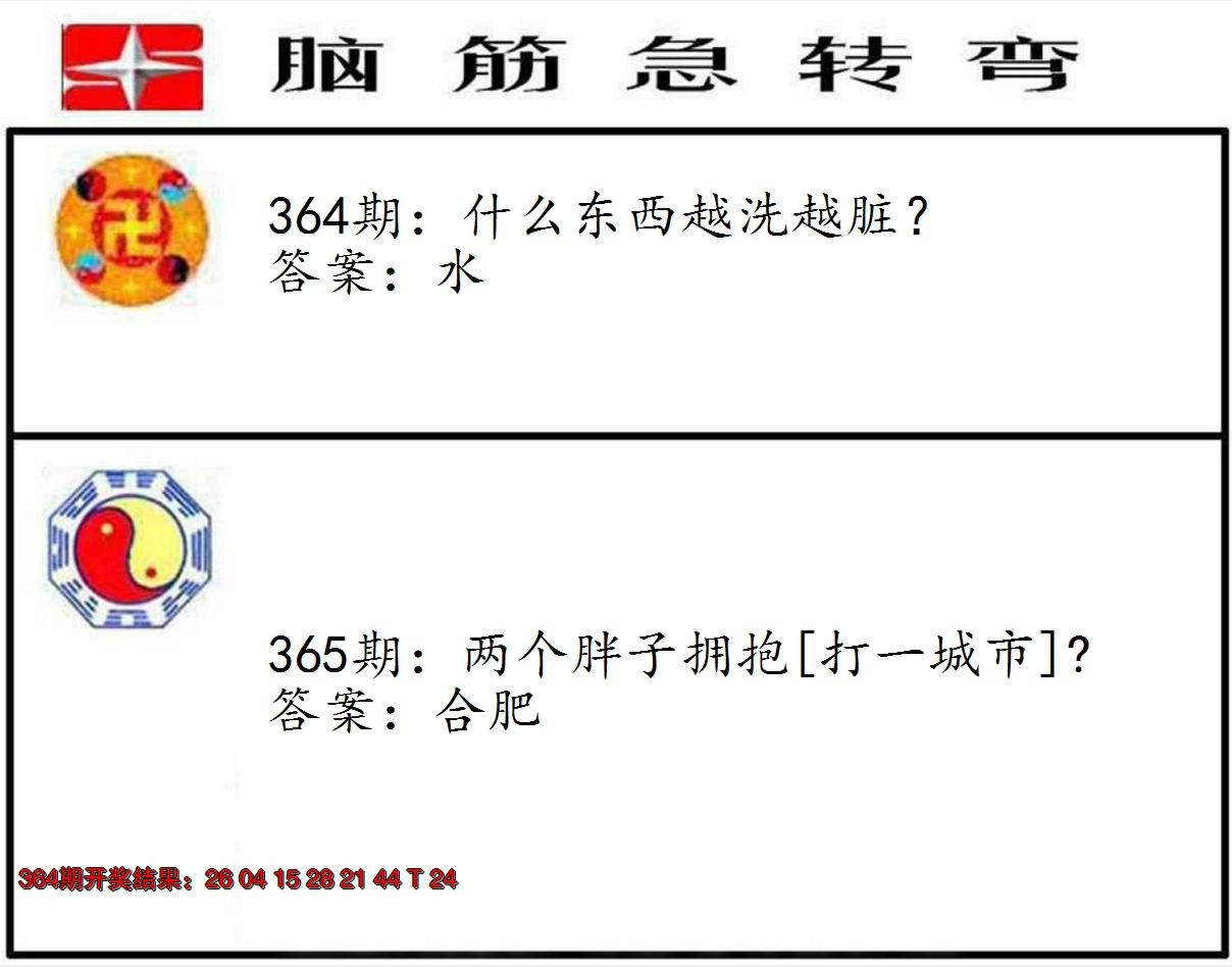 2024365期脑筋急转弯