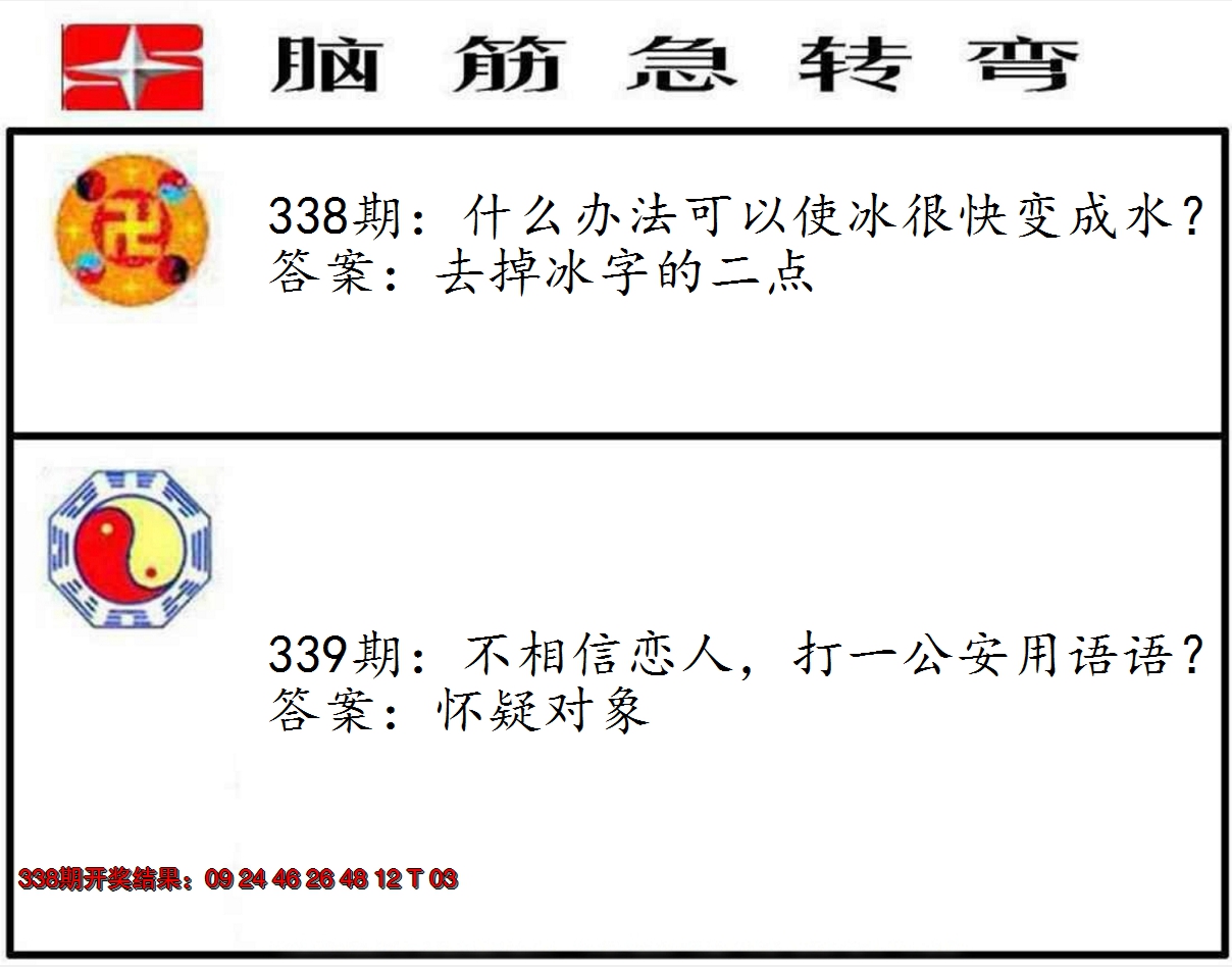 2024339期脑筋急转弯