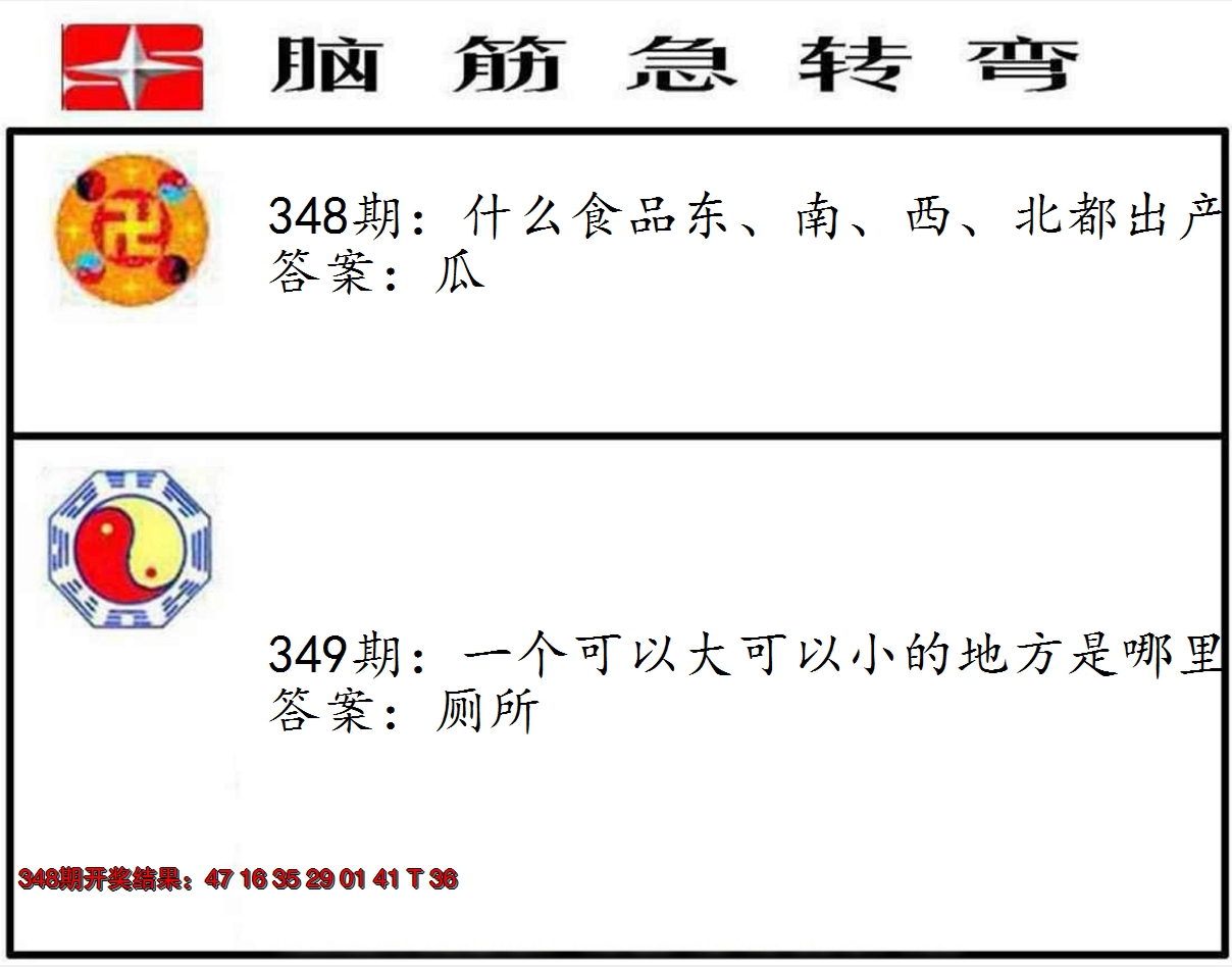 2024349期脑筋急转弯
