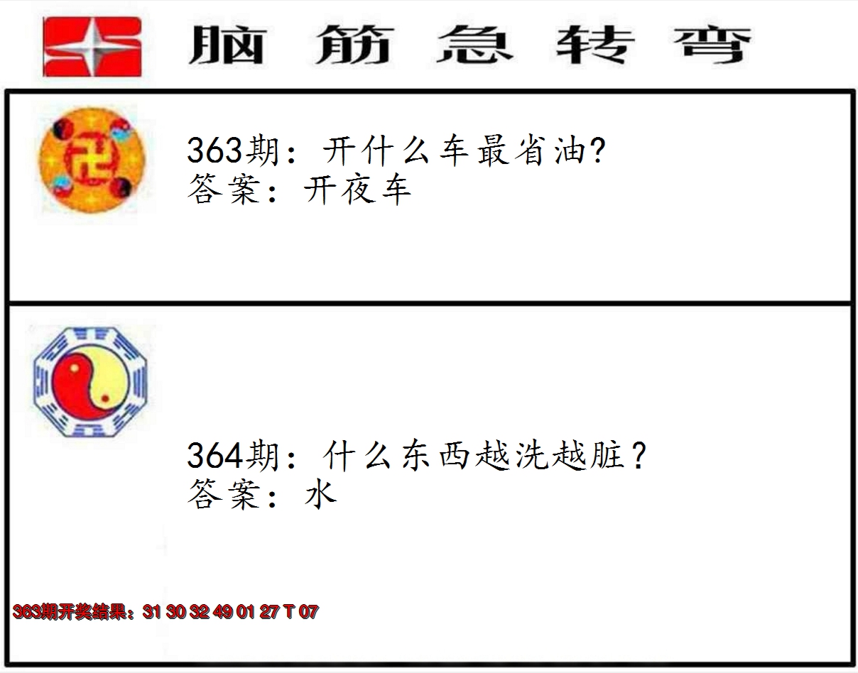 2024364期脑筋急转弯