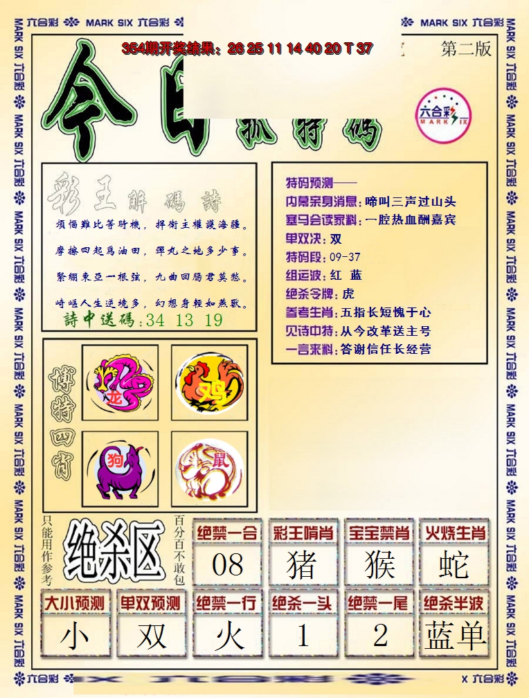 2024355期今日抓特码-B