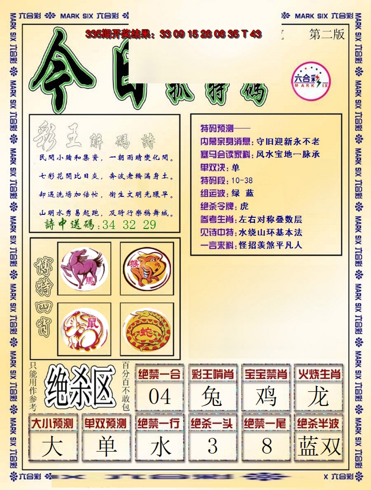 2024336期今日抓特码-B
