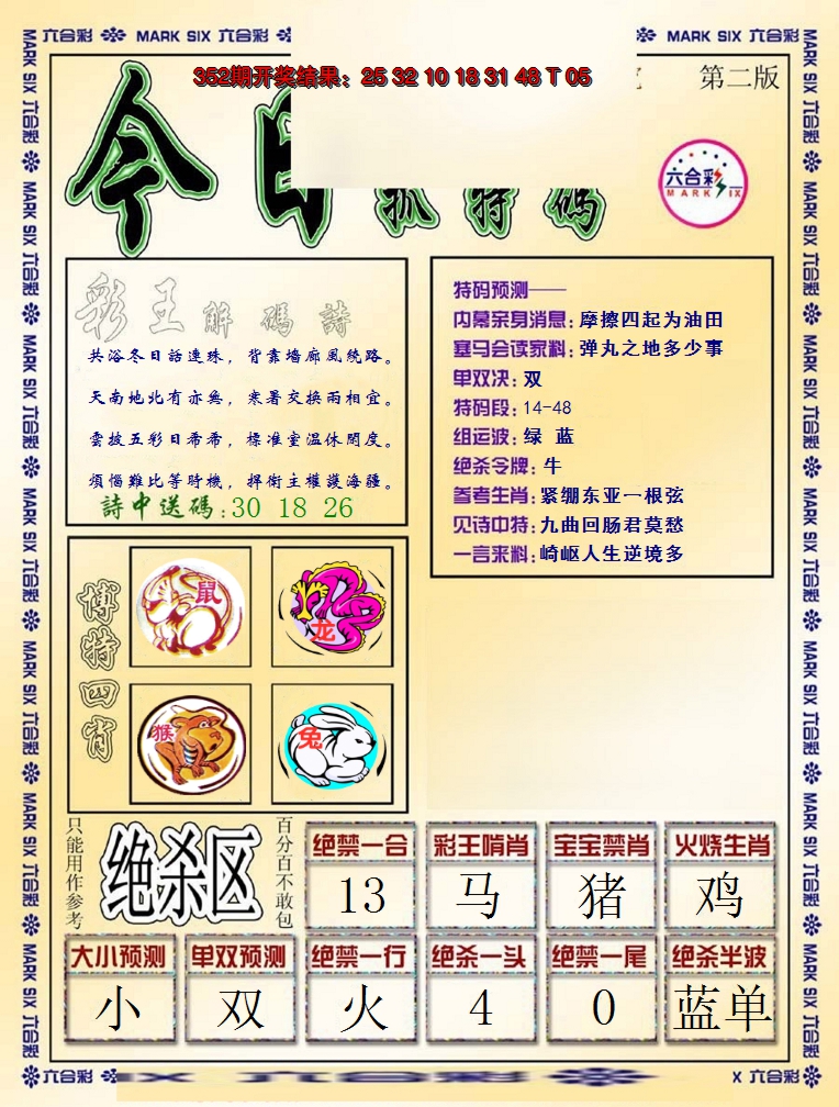 2024353期今日抓特码-B