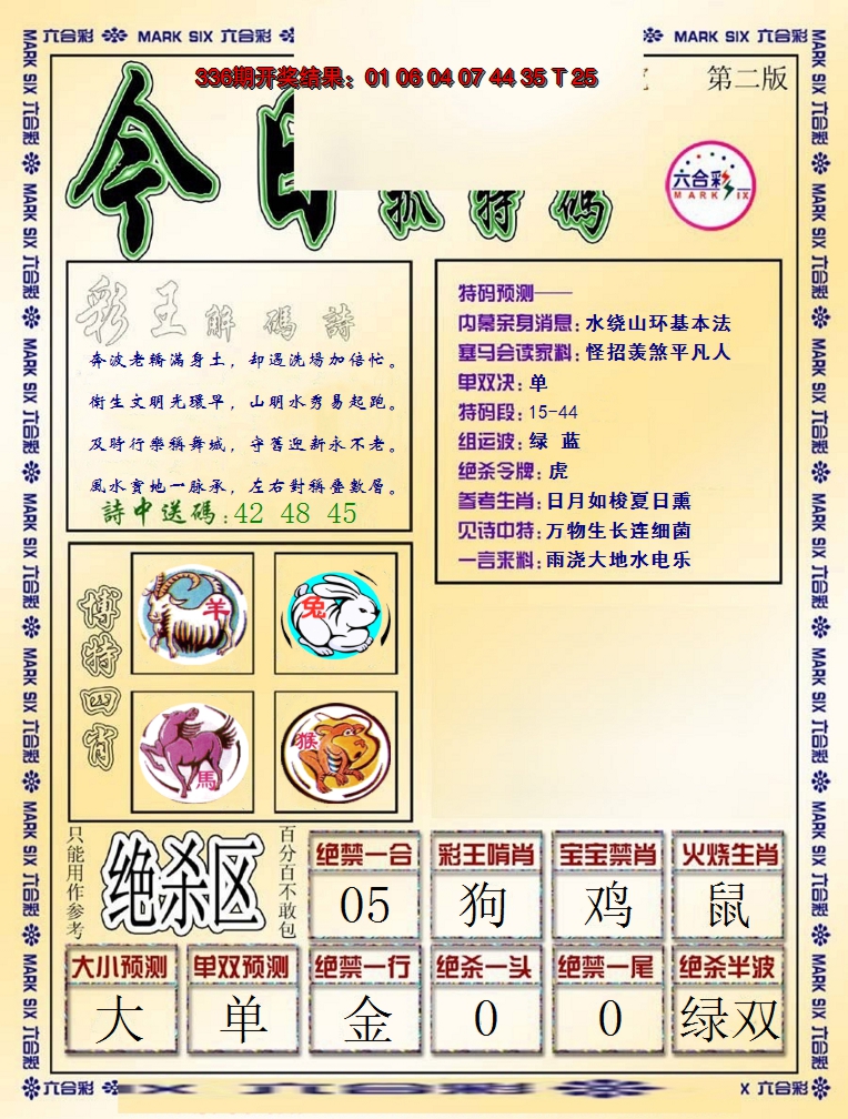 2024337期今日抓特码-B